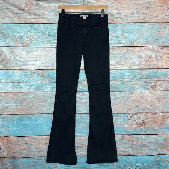 Alice + Olivia Denim - Alice and Olivia Wide Leg Flare Black Jeans Size 27
